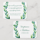 ローレルオリーブリーフ結婚リースのWebサイトカード エンクロージャーカード (正面/裏面)