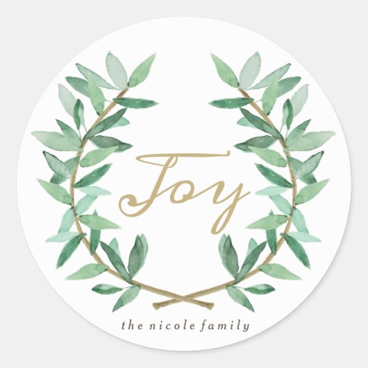 ローレルオリーブリーフ ラウンドシール (正面)