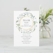 ローレルガーランド赤ちゃんシャワーありがとう詩 サンキューカード (スタンド正面)