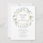 ローレルガーランド赤ちゃんシャワーありがとう詩 サンキューカード (正面)