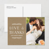 ローレルクラフト紙 | 写真ありがとう ポストカード (正面/裏面)