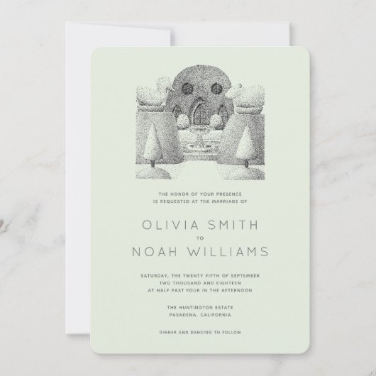 ローレルグリーントピアリー庭園の結婚式招待状 招待状 (正面)