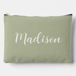 ローレルグリーンバチェロレッテ名スクリプトモダンシック アクセサリーポーチ