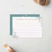 ローレルグリーンリーフローラガーランドメモリーズ ノートカード (正面/裏面インサイチュ)