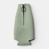 ローレルグリーン無地のカラー ボトルクーラー (裏面)