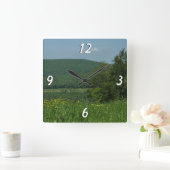 ローレルハイランズペンシルバニア夏の写真 スクエア壁時計 (ホーム)