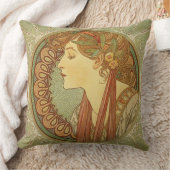 ローレルバイアルフォンスミュシャ クッション (ブランケット)