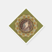 ローレルバイアルフォンスミュシャ スタンダードカクテルナプキン (角)