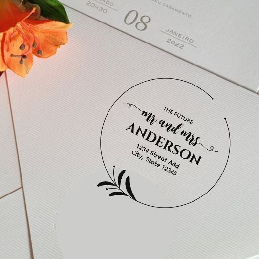 ローレルフューチャー氏とミセス差出人住所 ラバースタンプ