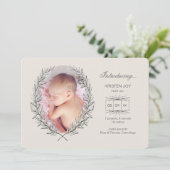 ローレルフレーム写真誕生のお知らせ 案内状 (スタンド正面)