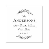 ローレルブランチファミリーネーム差出人住所 セルフインキングスタンプ (デザイン)