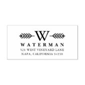 ローレルブランチ差出人住所スタンプ セルフインキングスタンプ (デザイン)