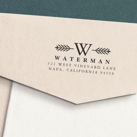 ローレルブランチ差出人住所スタンプ セルフインキングスタンプ