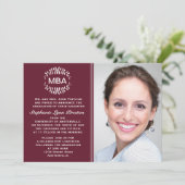 ローレルブランチMaroon写真卒業招待状 招待状 (スタンド正面)