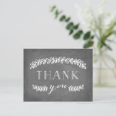 ローレルホワイトフラットサンキューポストカードシャルボード ポストカード (スタンド正面)