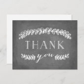 ローレルホワイトフラットサンキューポストカードシャルボード ポストカード (正面/裏面)