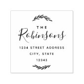 ローレルモダンファミリー名差出人住所 セルフインキングスタンプ (デザイン)