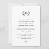 ローレルモノグラム結婚式招待状 招待状 (正面)