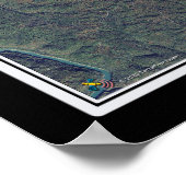 ローレルリバーレイクケンタッキー衛星ポスターマップ ポスター (角)