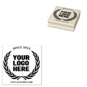 ローレルリースあなたのビジネスロゴカスタム ラバースタンプ (押印)