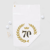 ローレルリースとクラウン70誕生日 ゴルフタオル (インサイチュ)