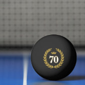 ローレルリースとクラウン70誕生日 卓球ボール (ネット)