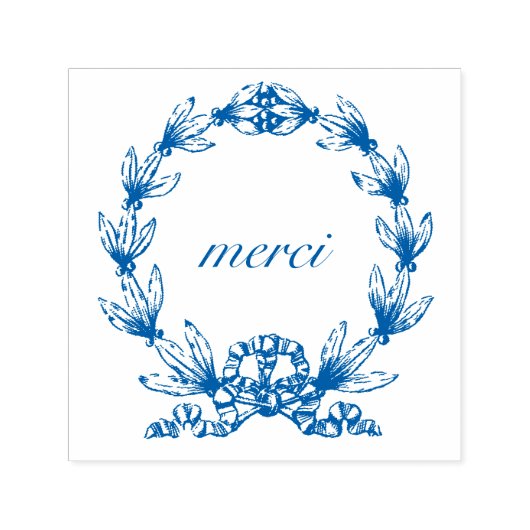 ローレルリースの「merci」 セルフインキングスタンプ (デザイン)