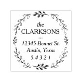 ローレルリースアドレススタンプ セルフインキングスタンプ (デザイン)