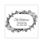 ローレルリースカスタムファミリー名差出人住所 ラバースタンプ (インプリント)