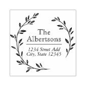 ローレルリースカスタムファミリー名差出人住所 ラバースタンプ (インプリント)