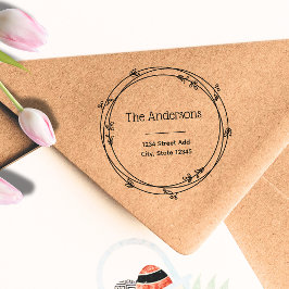 ローレルリースカスタムファミリー名差出人住所 ラバースタンプ