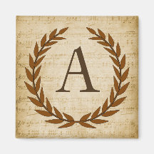 ローレルリースシートミュージックモノグラムイニシャルA