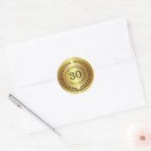 ローレルリースステッカー付き黄金30周年記念 ラウンドシール (封筒)