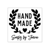 ローレルリースハートハンドメイド ラバースタンプ (インプリント)