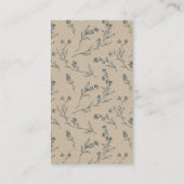 ローレルリースモノグラムおむつラッフルベビーシャワー エンクロージャーカード (裏面)