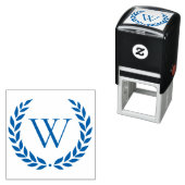 ローレルリースモノグラムのイニシャル セルフインキングスタンプ (インサイチュ)