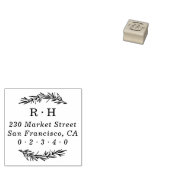 ローレルリースモノグラム差出人住所 ラバースタンプ (押印)