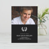 ローレルリースモノグラム法卒業招待状 招待状 (スタンド正面)