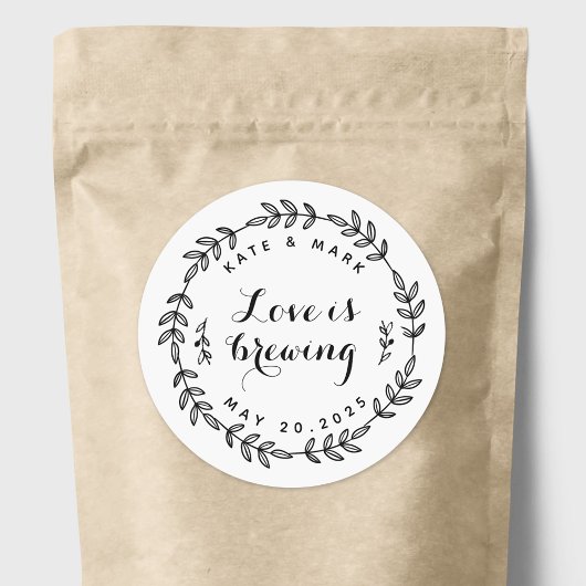 ローレルリースラブイズブルーイング結婚式の引き出物 ラウンドシール