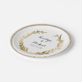 ローレルリースリーフフォーリーグリーンリー金箔 ペーパープレート (アングル)