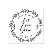 ローレルリースレットラブグロウ結婚式の引き出物 ラバースタンプ (インプリント)