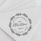 ローレルリース循環ファミリ名差出人住所 ラバースタンプ