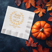 ローレルリース感謝恩と賛美家族 箔ナプキン