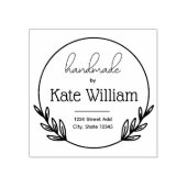 ローレルリース手作り差出人住所スタンプ ラバースタンプ (インプリント)