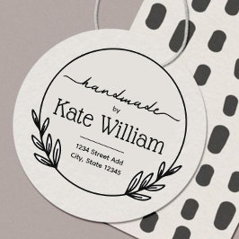 ローレルリース手作り差出人住所スタンプ ラバースタンプ