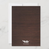 ローレルリース素朴ウッドフォト《キリスト教》洗礼式や命名式 招待状 (裏面)