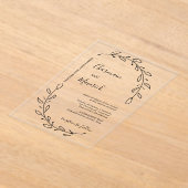 ローレルリース結婚ズ アクリル招待状 (レイダウン)