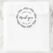 ローレルリース結婚式の引き出物サンキューユー ラウンドシール (バッグ)