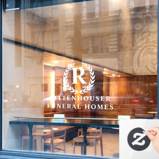 ローレルリース パーソナライズされた ウィンドウサイン (カフェ窓)