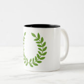 ローレルリース(古代ギリシャのシンボル) ツートーンマグカップ (正面右)